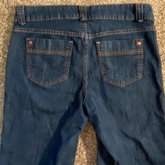 Faded Glory Cuffed Cotton Denim Capri Women Jeans Size 8 - Picture 4 of 5